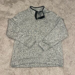 EDDIE BAUER MENS FLEECE SNAP-FRONT PULLOVER XXL